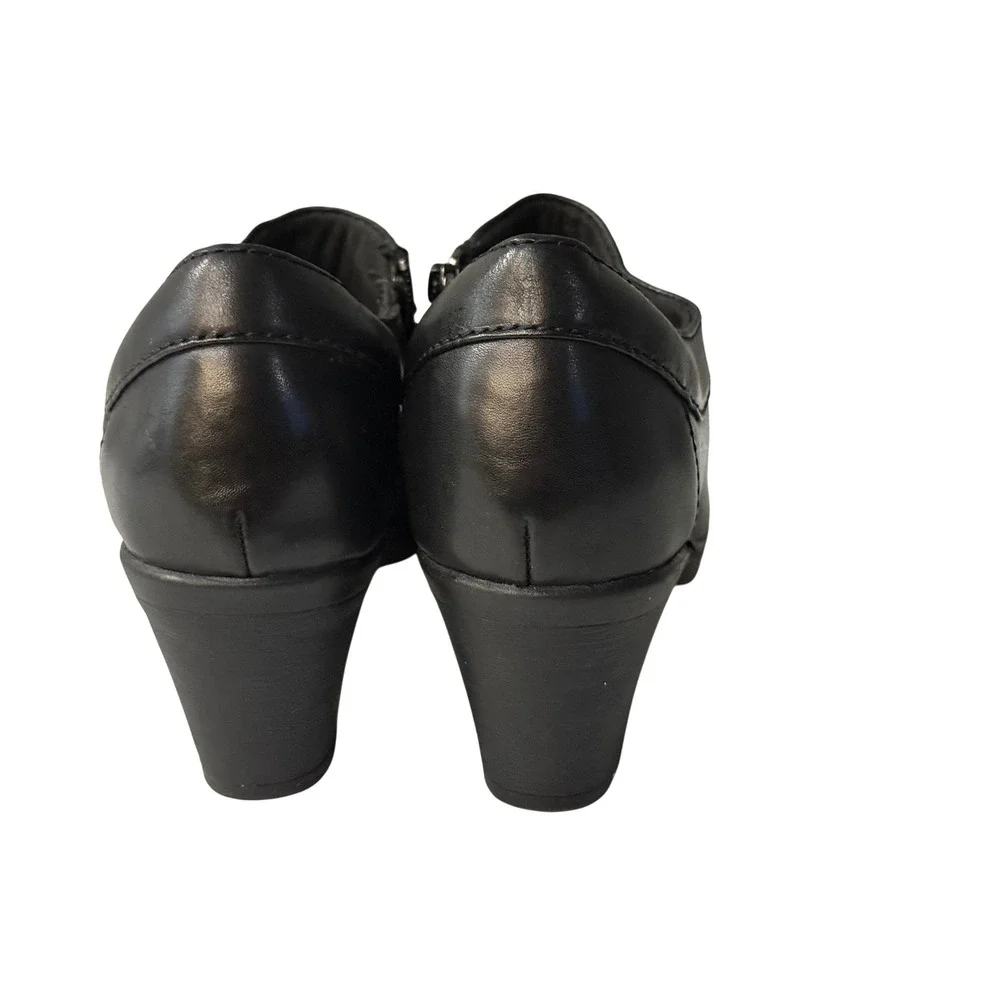 Clarks Bendables Womens Black Leather Heeled Shootie‎ Ankle Booties 10M 80460